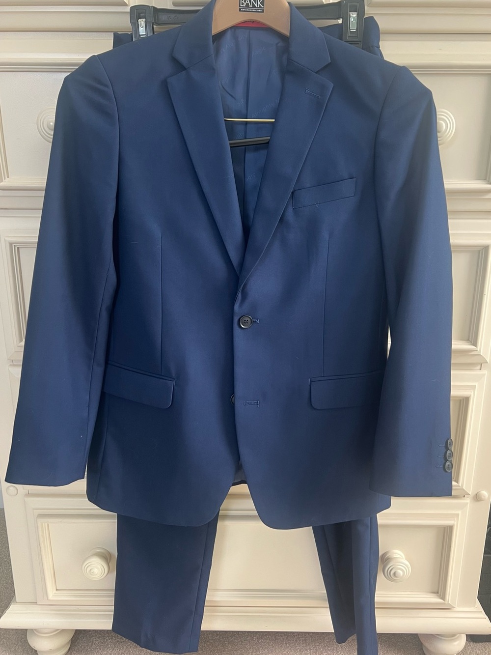 Boy’s Navy Blue Three-Piece Suit - Classic Single-Breasted Blazer & Trousers